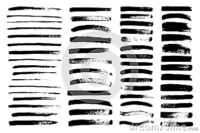 Vector black paint, ink brush stroke, brush, line. Vector Illustration