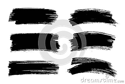 Vector black paint, ink brush stroke, texture. Vector Illustration