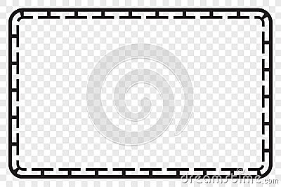 Simple Vector Black Rectangle Frame for Certificate, Placard Go Xi Fat Cai, Imlek Moment or other China Related, at Transparent Vector Illustration