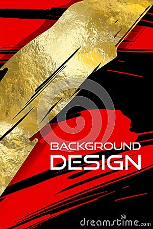 Vector Black Red and Gold Design Template, Flyers, Mobile Technologies, Applications, Online Services, Typographic Vector Illustration