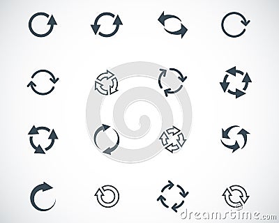 Vector black refresh icons Stock Photo