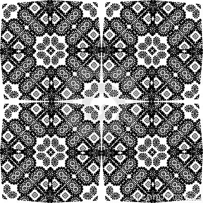 Black and white simple star shape geometric seamless pattern, vector Black and white simple star shape geometric seamless pattern, Vector Illustration