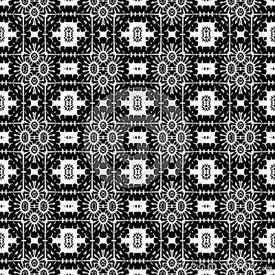 Black and white simple star shape geometric seamless pattern, vector Black and white simple star shape geometric seamless pattern, Vector Illustration