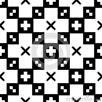 Vector Black and White seamless pattern design Vector Illustration