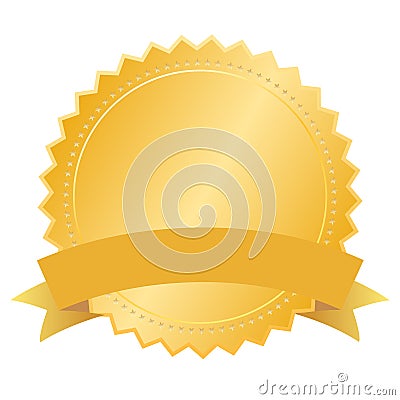 Vector blank gold seal Vector Illustration