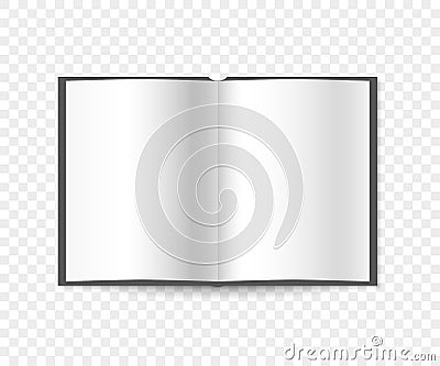 Vector blank open book spread on a isolated background Vector Illustration