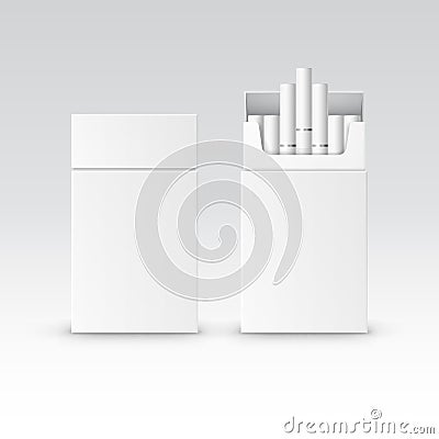 Vector Blank Pack Package Box of Cigarettes Vector Illustration