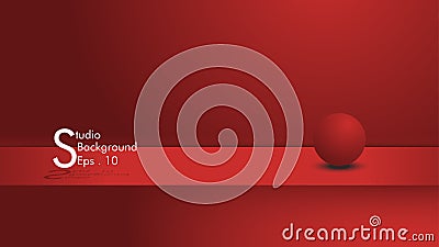 Vector background studio room colored desk, display products with copy space for display design content. Authors to advertise prod Stock Photo