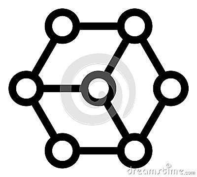 Vector Blockchain Icon Vector Illustration