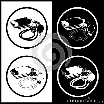 Vector blood pressure icons Vector Illustration