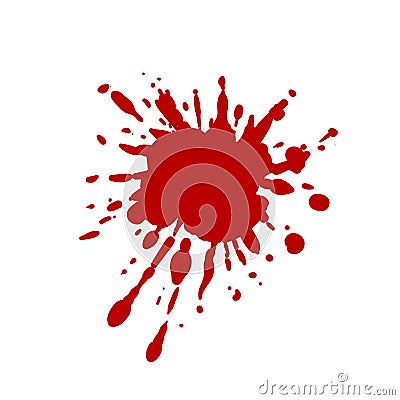 Vector Blood Spot, Red Splatter Background. Vector Illustration