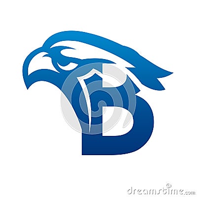 Vector Blue Eagle Initial C Logo Stock Photo