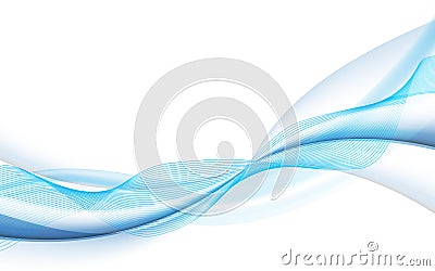 Vector blue fluid wave pattern design background Vector Illustration