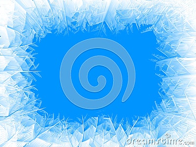 Vector blue frost frame Vector Illustration