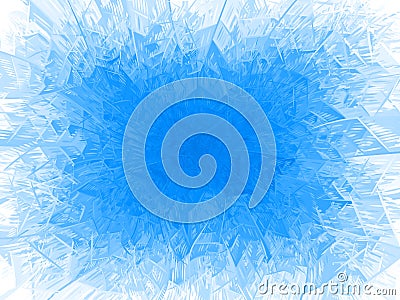 Vector blue frost frame Vector Illustration