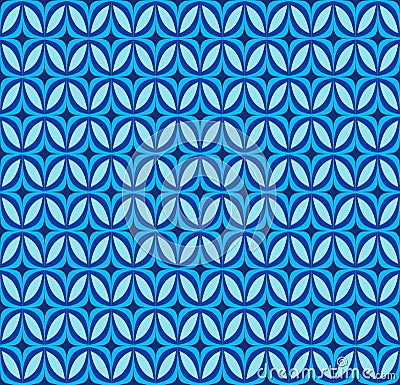 Vector blue geometric seamless pattern Vector Illustration