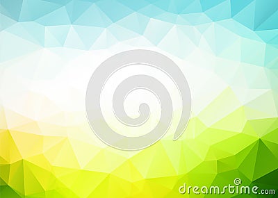 Vector blue green triangles background Vector Illustration