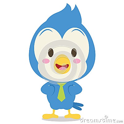 Vector Blue Jay Illustration character Vector Illustration