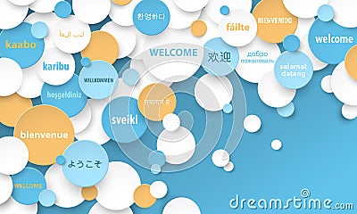 WELCOME concept with translations Stock Photo