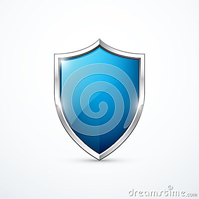 Vector blue shield icon Vector Illustration