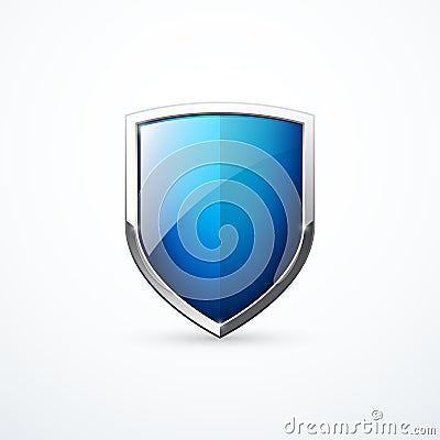 Vector blue shield icon Vector Illustration