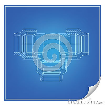 Vector blueprint engineering Vector Illustration