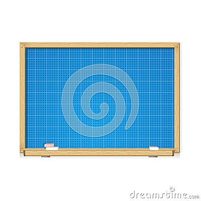 Vector blueprint on school blackboard Vector Illustration