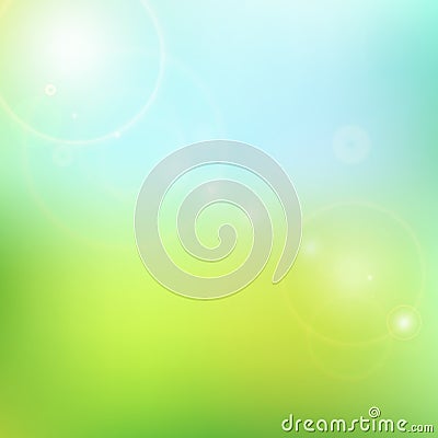 Vector blur blue and green background Vector Illustration