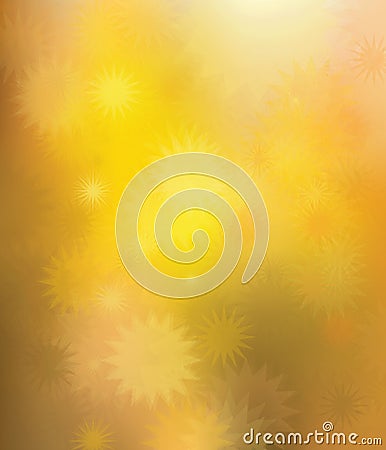 Vector bokeh golden stars background. Vector Illustration