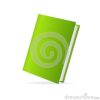 Vector book cover green perspective Vector Illustration