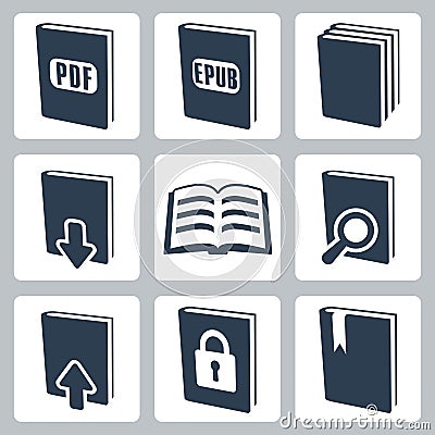 Vector books icons set Vector Illustration