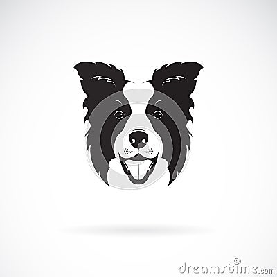 Vector of a border collie dog on white background. Pet. Animal. Dog logo or icon. Easy editable layered vector illustration Vector Illustration