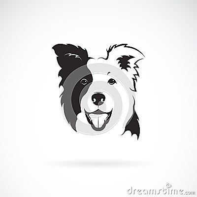 Vector of a border collie dog on white background. Pet. Animal. Dog logo or icon. Easy editable layered vector illustration Vector Illustration