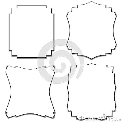 Vector Border Frames Set Vector Illustration