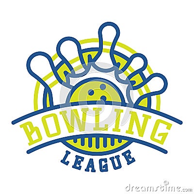 Vector bowling logo emblems. Vector Illustration