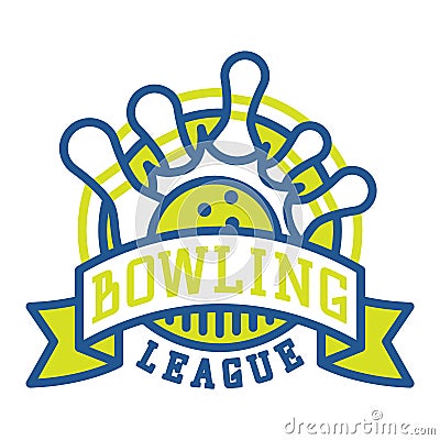 Vector bowling logo emblems. Vector Illustration