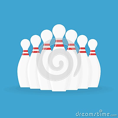 Vector bowling pins. Vector Illustration