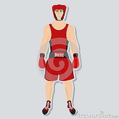 Vector boxing fighter Vector Illustration