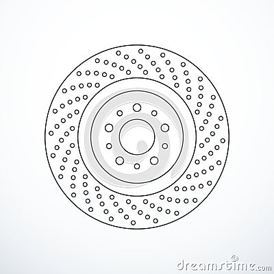 Vector brake disc icon Vector Illustration