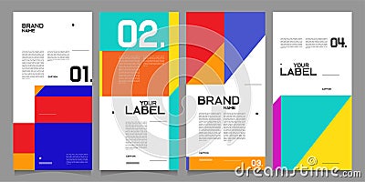 Vector brand label banner and social media post layout design template Vector Illustration