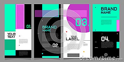 Vector brand label banner and social media post layout design template Vector Illustration