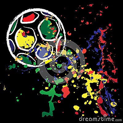 Vector brazil football Vector Illustration