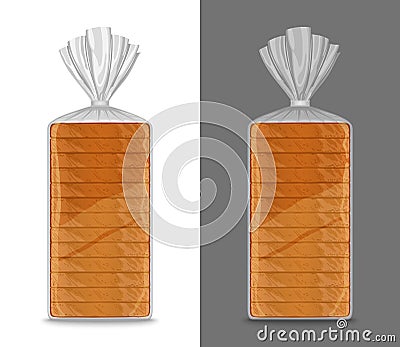 Vector bread packaging mockup Vector Illustration