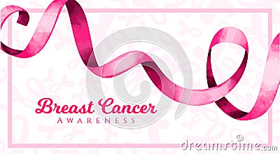 Vector Breast Cancer Awareness Month Vector Illustration