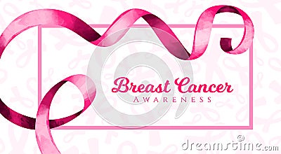 Vector Breast Cancer Awareness Month Vector Illustration