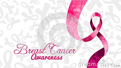 Vector Breast Cancer Awareness Month Vector Illustration