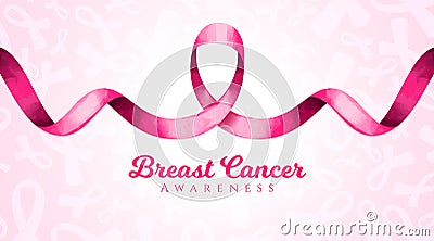 Vector Breast Cancer Awareness Month Vector Illustration
