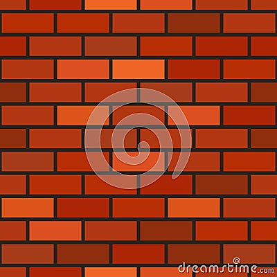 Vector Brick Wall Seamless Pattern Vector Illustration