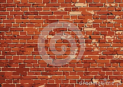 Vector brick wall texture illustration, brickwall pattern Vector Illustration