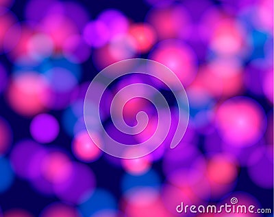 Vector Bright Background with Blurred Circles, Bokeh Illustration. Vector Illustration